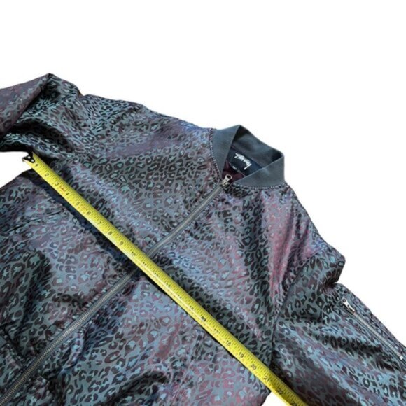 Stussy Multicolor Zip Up Bomber Jacket Iridescent Size XS - Picture 6 of 8